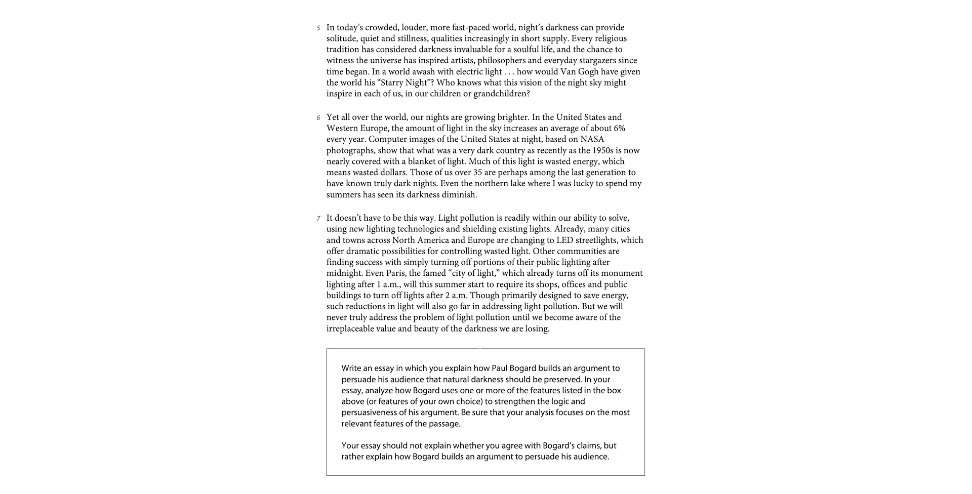 Assignment for ela-sat-essay