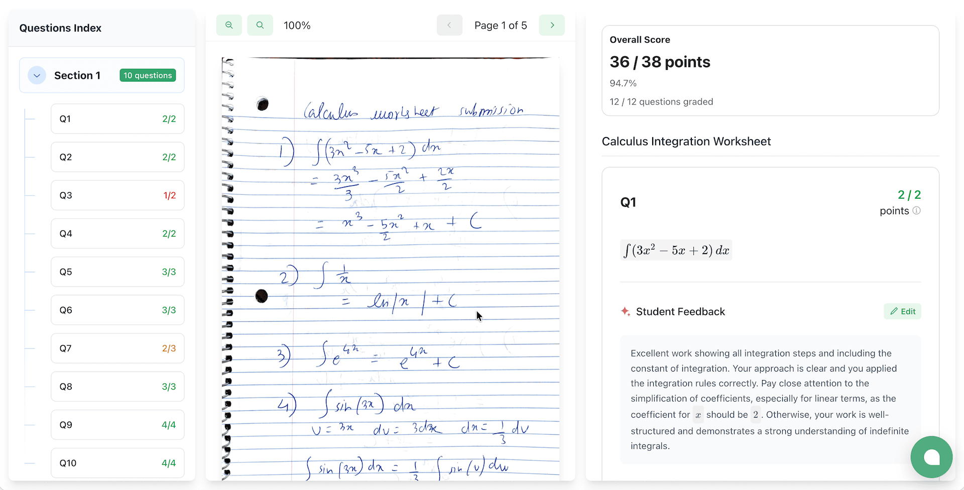 Scored submission for math-calculus