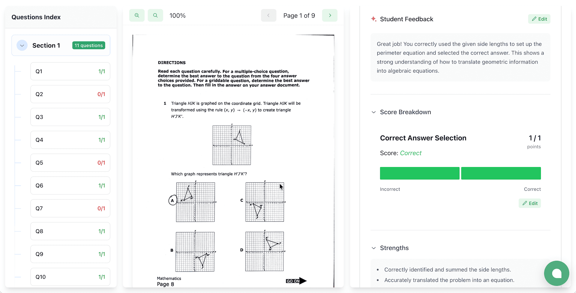 Scored submission for math-staar