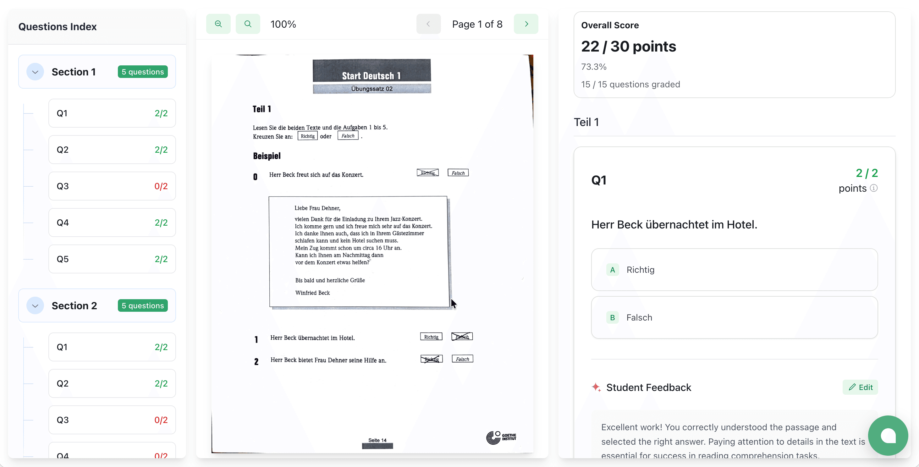 Scored submission for world-language-german-reading